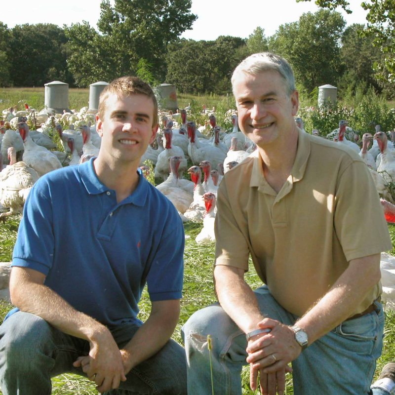 Dick and John Peterson on the Peterson Turkey Farm