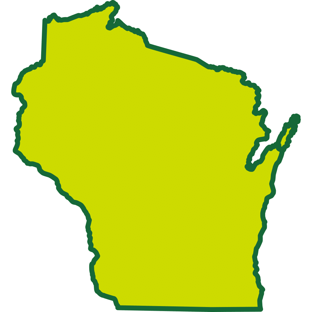 An icon of the state of Wisconsin