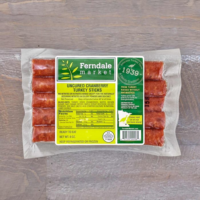 Uncured Cranberry Turkey Sticks | Ferndale Market