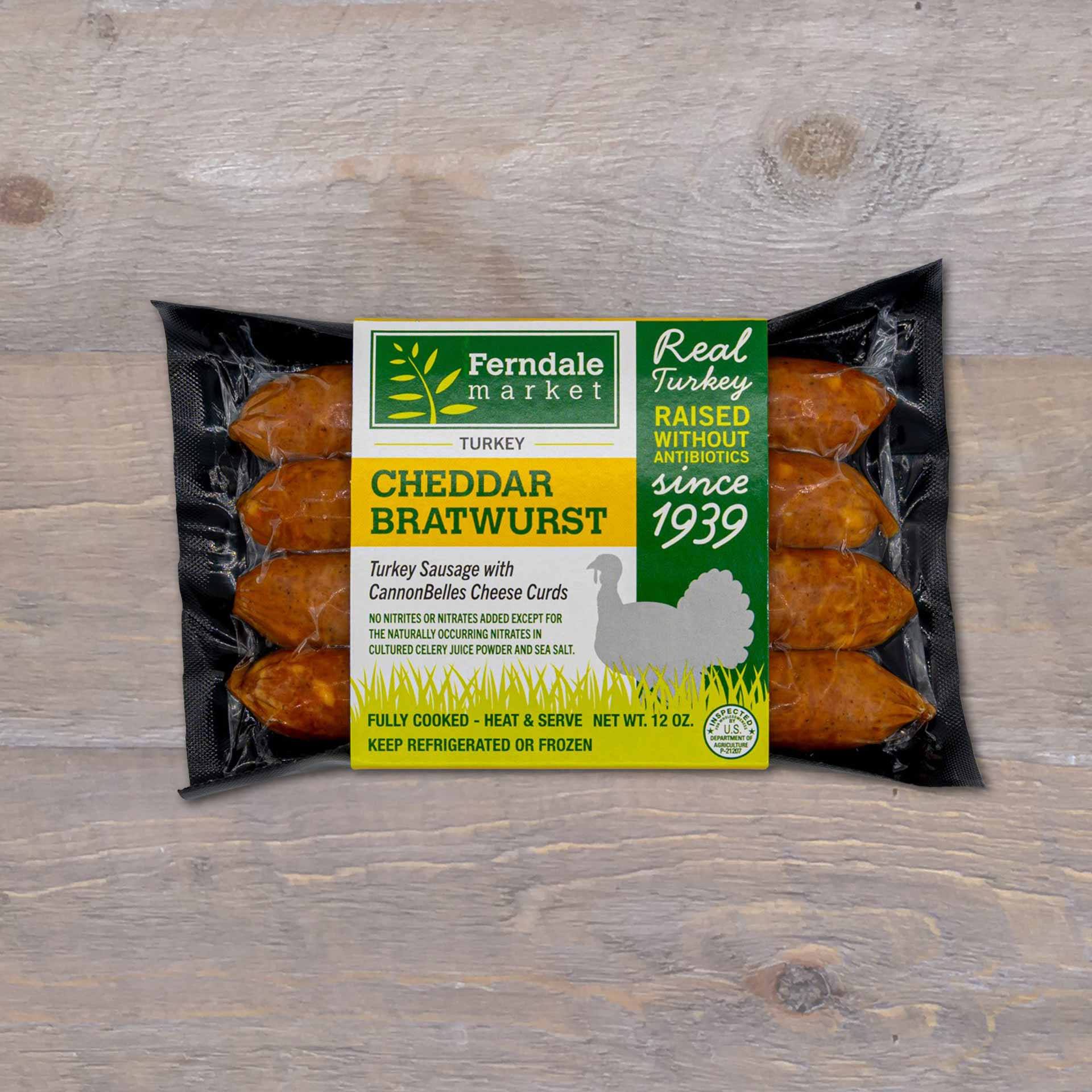 Turkey Cheddar Bratwurst - Antibiotic Free