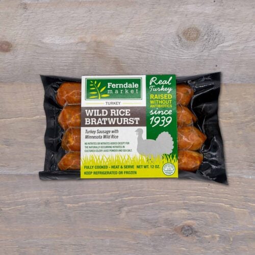 Turkey Wild Rice Bratwurst - Free Range Turkey - Antibiotic Free